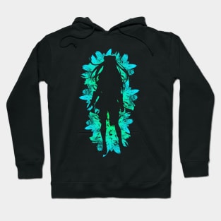 Shield - Green Flowers style Hoodie